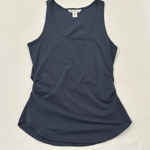 Athleta Dark Blue Women's Ruched Tank EUC